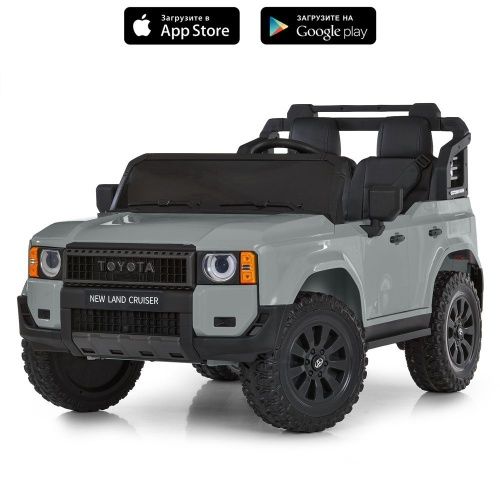 Дитячий електромобіль джип Джип M 6280 EBLR-11 TOYOTA сірий фото 2