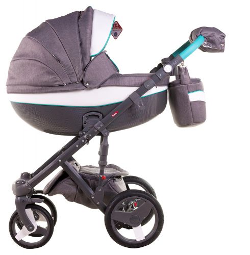 Картинка товара Детская коляска Adamex Monte Deluxe Carbon D2 621116: СЕРАЯ на Raspashonka.ua фото 3
