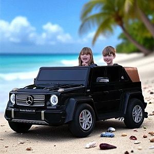 Електромобіль M 6150 AL-2(24V), Mercedes Maybah G650: 200W, 16 км/год, шкіра, двомісний - ЧОРНИЙ