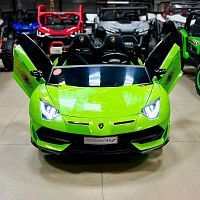 Фото анонса детский электромобиль m 6026 eblr-5(24v), lamborghini aventador sv: 2х местный, 9км/ч, 180w, usb/sd - зеленый от интернет магазина Raspashonka.ua