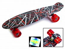 Фото анонса penny board 22" "red design" - светящиеся колёса! (1695632691) от интернет магазина Raspashonka.ua