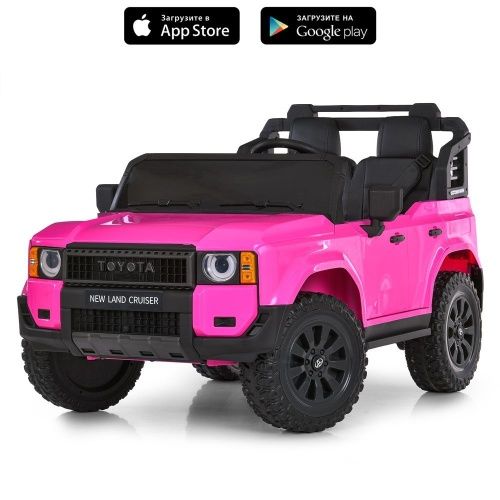 Дитячий електромобіль джип Джип M 6280 EBLR-1 TOYOTA рожевий фото 2