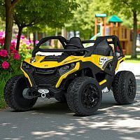 детский электромобиль багги m 6075 eblr-6(24v) bambi racer: 4*75w, 8 км/ч, 24v 7а - желтый - Raspashonka.ua