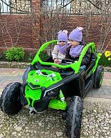 детский электромобиль maverick brp can-am: 24v 4x4, 12 км/ч, пульт 2.4g, eva, 800w, кожа-  зеленый (dk-ca001) - Raspashonka.ua