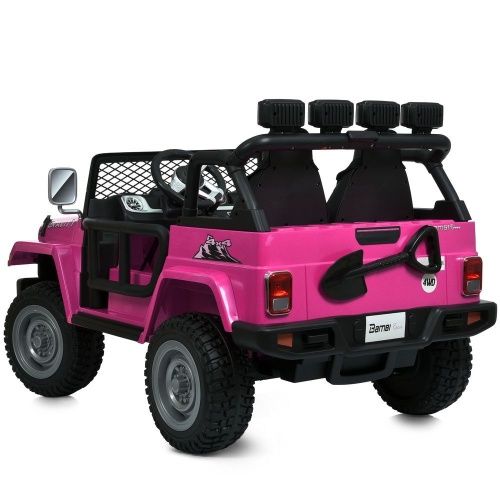 Зображення товару Дитячий електромобіль M 6108 EBLR-8(24V) BAMBI RACER: двомісний, 24V 7A, 4x90W, шкіра - РОЖОВИЙ на Raspashonka.ua фото 8