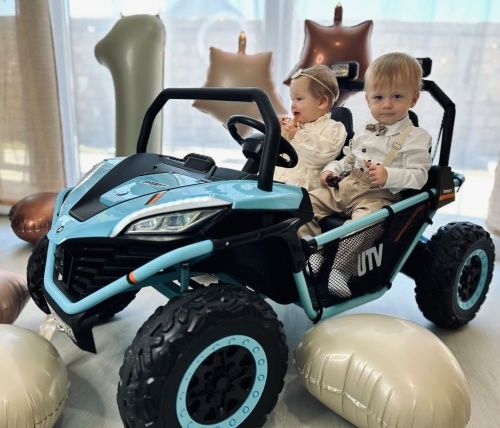 Картинка товара Детский электромобиль Buggy TY 608С 4WD:  двухместный, 12V 10A, 180W, 8км/ч - БИРЮЗОВЫЙ на Raspashonka.ua фото 12