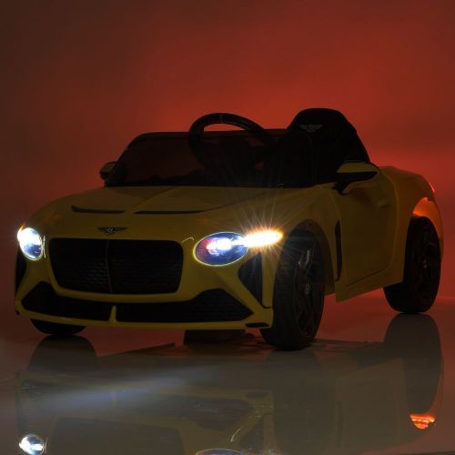 Детский электромобиль JE1008 EBLR-6(4WD) BENTLEY желтый  фото 17