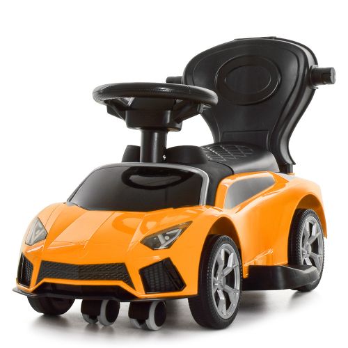 Картинка товара Детская машина каталка-толокар Bambi M 4070-6: родительская ручка - ЖЕЛТАЯ на Raspashonka.ua фото 4