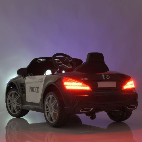 Картинка товара Детский электромобиль M 4866 EBLR-2-1 POLICE MERCEDES SL500 - ЧЕРНО-БЕЛЫЙ на Raspashonka.ua фото 4