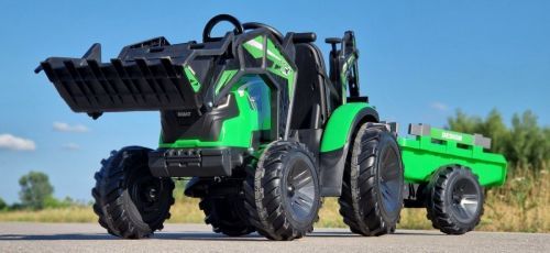 Картинка товара ПОД ЗАКАЗ ! Детский трактор, бульдозер, экскаватор SUPERTOYS SX2068: 2х200W, 24V 7Ah, EVA, с прицепом, кожа - ЗЕЛЕНЫЙ (SX-2068-24V-ZIELONY) на Raspashonka.ua фото 2