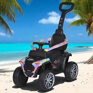 Детский квадроцикл M 5732 EBLR-12, BAMBI RACER: мотор 25W, 3 км/ч, 6V 4А - БИРЮЗОВЫЙ