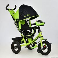 Фото анонса детский 3-х колесный велосипед best trike 7700 в - 5890: надувные колеса, поворотное сиденье, фара - салатовый от интернет магазина Raspashonka.ua
