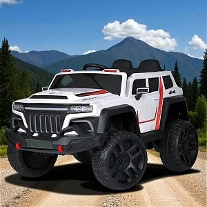 Дитячий електромобіль M 5802 EBLR-1 Bambi Racer: 4х45W, 12V 12A, EVA, шкіра - БІЛИЙ