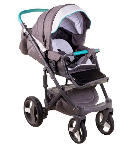 Картинка товара Детская коляска Adamex Monte Deluxe Carbon D2 621116: СЕРАЯ на Raspashonka.ua фото 4