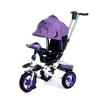 Фото анонса детский 3-х колесный велосипед babytrikе 6595 ф: с ключем зажигания, надувные колёса, музыка - фиолетовый от интернет магазина Raspashonka.ua