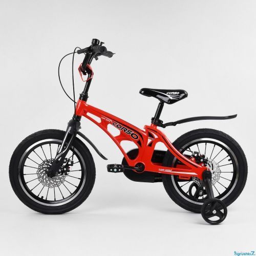 Картинка товара Детский велосипед CORSO MG-16252 (1) 16 дюймов, 2-х колёсный, магниевая рама, дисковые тормоза, КРАСНЫЙ на Raspashonka.ua фото 3