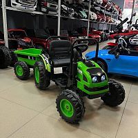 детский трактор m 4419 eblr-5, bambi racer: 2х45w, 12v 9ah, eva, кожа - зеленый - Raspashonka.ua