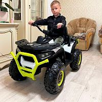 детский квадроцикл ramiz xmx 607 2,4g пульт, 12v 10a, 180w  кожа, eva, green: бело-зеленый (pa.xmx-607.bia) - Raspashonka.ua
