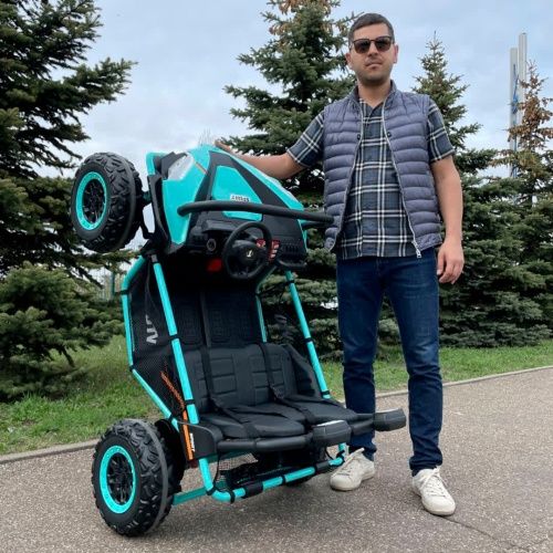 Картинка товара Детский электромобиль Buggy TY 608С 4WD:  двухместный, 12V 10A, 180W, 8км/ч - БИРЮЗОВЫЙ на Raspashonka.ua фото 3