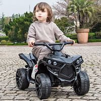 детский квадроцикл m 5054 el-2: eva, кожа, 5 км/ч, свет фар - черный - Raspashonka.ua