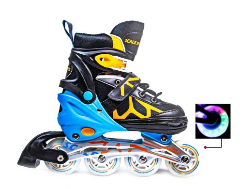Картинка товара Ролики Scale Sports LF 601A-L: ЧЕРНО-ОРАНЖЕВЫЕ(38-41) на Raspashonka.ua фото 3