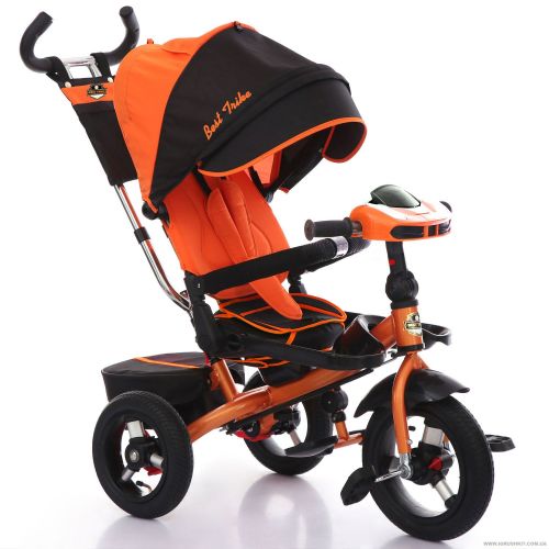 Картинка товара Детский 3-х колесный велосипед BEST TRIKE 6088 F - 1210: надувные колеса, поворотное сиденье, пульт, фара - ОРАНЖЕВО-ЧЕРНЫЙ на Raspashonka.ua фото 2