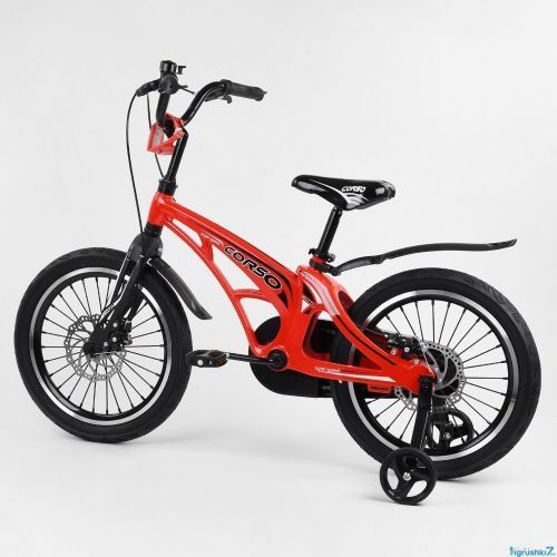 Картинка товара Детский велосипед CORSO MG-18711 (1) 18 дюймов, 2-х колёсный, магниевая рама, дисковые тормоза, КРАСНЫЙ на Raspashonka.ua фото 4