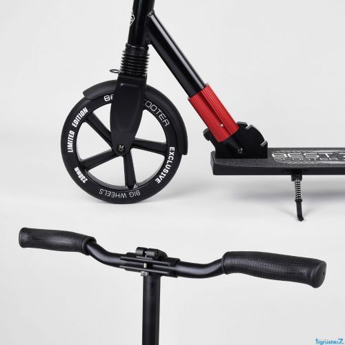 Картинка товара Самокат Best Scooter 36956 (2) колеса PU, переднее колесо 230 мм, заднее 215 мм , 1 амортизатор, ЧЁРНЫЙ на Raspashonka.ua фото 5