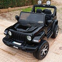 Детский электромобиль джип M 4176 EBLRS-2 JEEP черный металлик