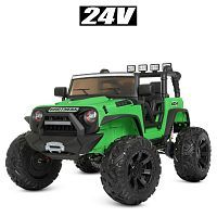 Детский электромобиль джип M 4296 EBLR-5(24V) BUGGY зеленый