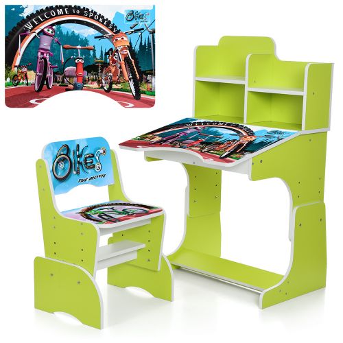 Картинка товара Детская парта Bambi Bikes W 2071-73-2: ЛАЙМ на Raspashonka.ua фото 2
