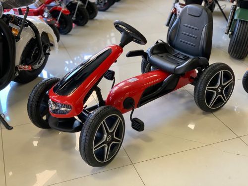 Детский педальный картинг Mercedes M 4271 E-3:EVA-колёса - КРАСНЫЙ фото 15