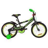 Фото анонса детский велосипед 16" formula fury 14g: рама-8,5", с крыльями, черно-зеленый с красным (ops-frk-16-064) от интернет магазина Raspashonka.ua