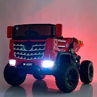 Фото анонса детский электромобиль самосвал m 4287 eblr-3: 12v10ah, 4х45w, eva, эко-кожа - красный от интернет магазина Raspashonka.ua
