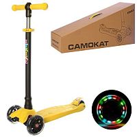 Фото анонса самокат itrike maxi jr 3-073-y, подсветка колёс: желтый от интернет магазина Raspashonka.ua