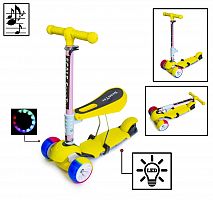 Фото анонса самокат scooter 3in1 yellow. смарт-колеса! (485607872) от интернет магазина Raspashonka.ua