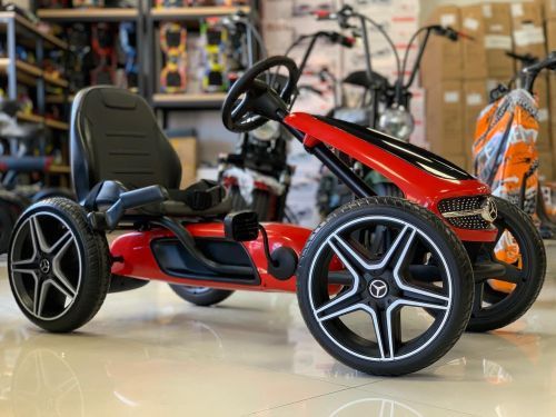 Детский педальный картинг Mercedes M 4271 E-3:EVA-колёса - КРАСНЫЙ фото 16