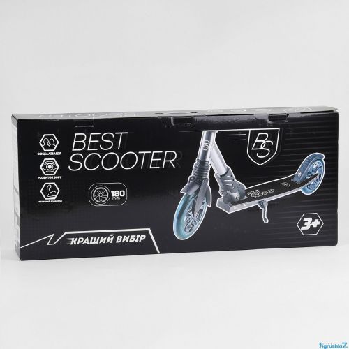 Картинка товара Самокат Best Scooter S-40388 (2) колеса PU, d колес - 180мм, 1 амортизатор передний, ЧЁРНЫЙ на Raspashonka.ua фото 8