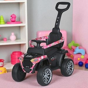 Детский квадроцикл M 5732 EBLR-8, BAMBI RACER: мотор 25W, 3 км/ч, 6V 4А - РОЗОВЫЙ