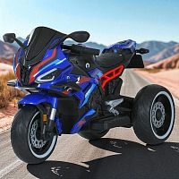 Фото анонса детский мотоцикл трехколесный m 6143 el-4, bambi racer: 70w, 7 км/ч, 12v 7а - синий от интернет магазина Raspashonka.ua