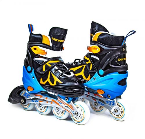 Картинка товара Ролики Scale Sports LF 601A-M: ЧЕРНО-ОРАНЖЕВЫЕ(34-37) на Raspashonka.ua фото 2