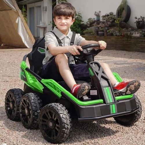 Дитячий електромобіль джип M 5765 EBLR-5 BAMBI RACER зелений фото 3