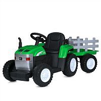 детский электромобиль трактор м 6038 eblr-5, bambi racer: 7 км/ч, 2.4g, 90w, eva, usb, эко-кожа - зеленый - Raspashonka.ua