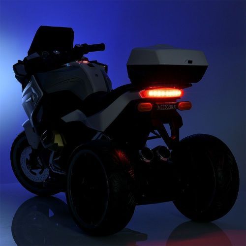 Картинка товара Детский мотоцикл M 5830 EBLR-1, Bambi Racer: пульт 2.4G, 12V 12A, 90W, EVA, кожа - БЕЛЫЙ на Raspashonka.ua фото 11