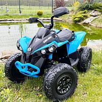 детский квадроцикл m 5001 eblr-4 (brp can am): 12v, 140w, 8км/ч, пульт управления - синий - Raspashonka.ua