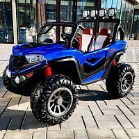 детский электромобиль джип buggy m 4554 eblr-4: 4х45w, mp3, eva, 8 км/ч, кожа - синий - Raspashonka.ua