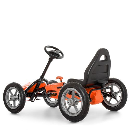 Детский педальный картинг M 4119-7, надувные колеса: ОРАНЖЕВЫЙ фото 5