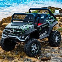 детский электромобиль m 4133 eblrs-10 (mercedes unimog): 8 км/ч, 4x4, 140w, 2.4g, eva, кожа - камуфляж,лак - Raspashonka.ua