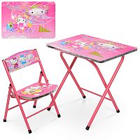 Фото анонса детский столик складной bambi  "hello kitty" a19-hk: розовый от интернет магазина Raspashonka.ua