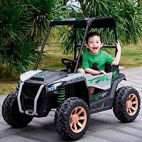 детский электромобиль m 5052 eblr-11, bambi racer: 4wd, 24v, 10 км/ч, eva, кожа - серый - Raspashonka.ua